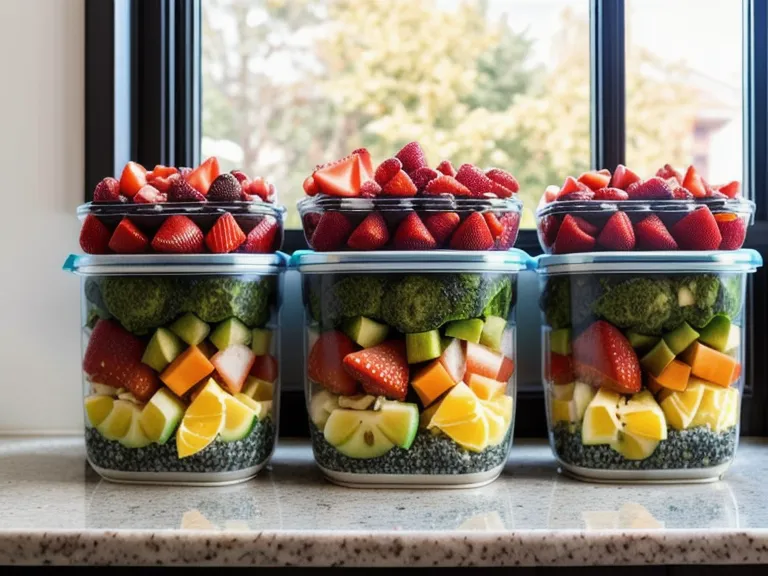 30-ounce glass meal prep container filled with a colorful salad, one of the best containers for a weight loss meal prep routine