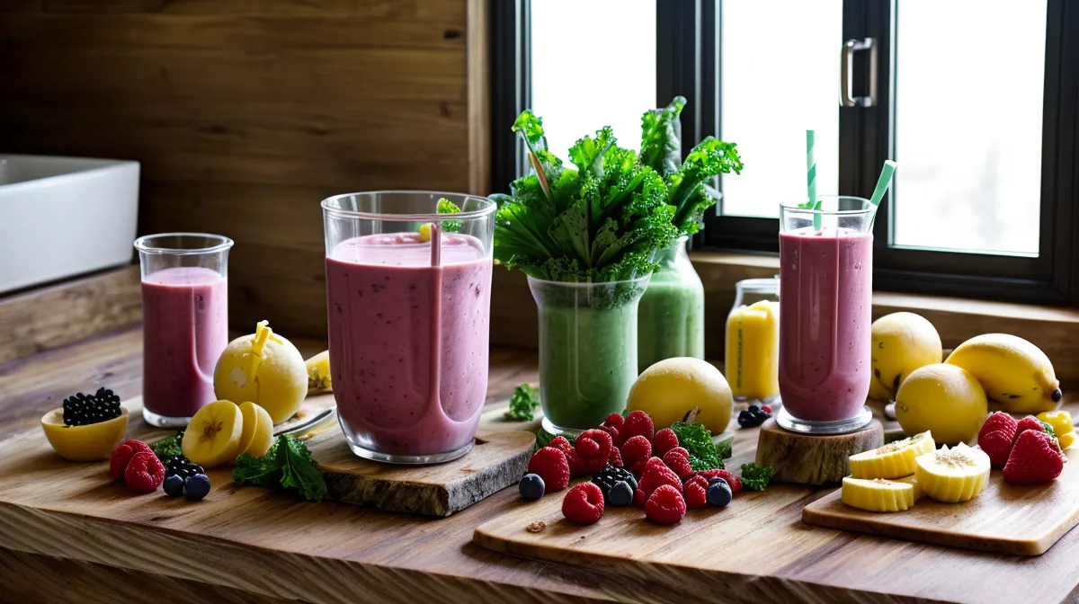 Smoothie diet ingredients for postpartum weight loss meal prep in a Chicago-area mom's kitchen