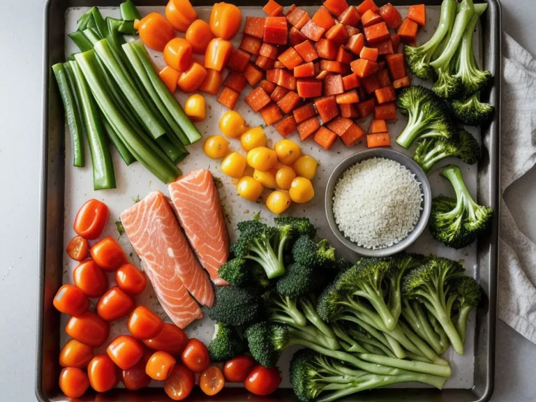 Lining an 18 by 13 inch sheet pan with parchment paper for an easy cleanup dinner