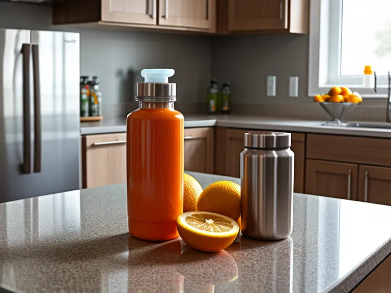 CitrusBurn weight loss supplement bottle next to a blender as an optional add-in to a morning smoothie diet routine
