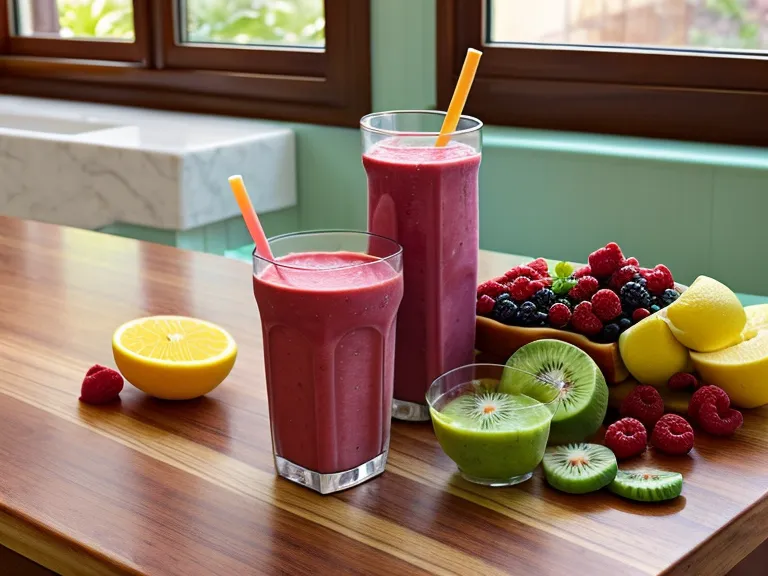 Hands holding a smoothie jar next to a CitrusBurn supplement bottle during a busy mom meal-prep routine