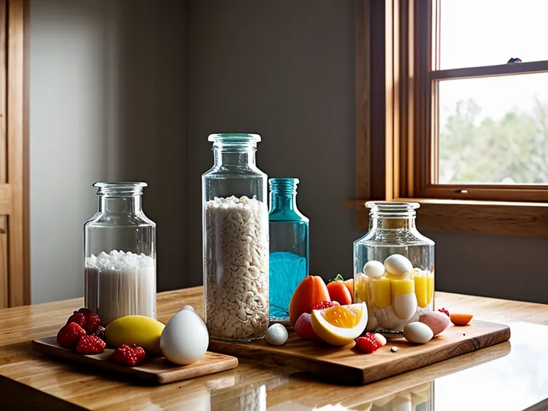 Glass containers of prepped proteins and fruit organized for a week of feeding picky eaters
