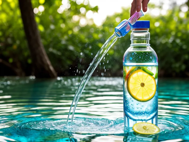 Mixing a citrus hydration supplement into a water bottle for the morning school-drop-off route